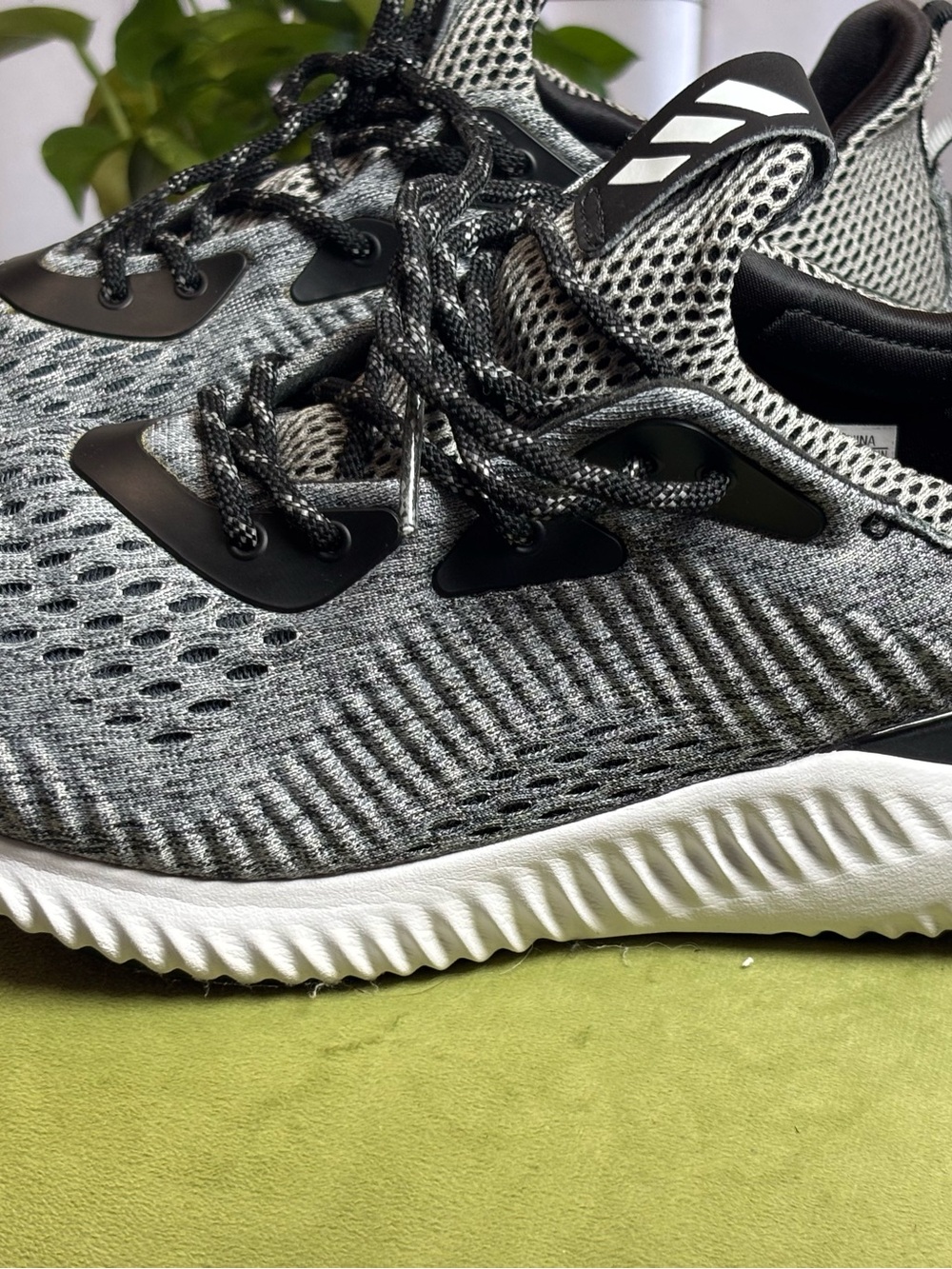 adidas Grey and Black Knit Athletic Sneakers - Picture 2 of 11